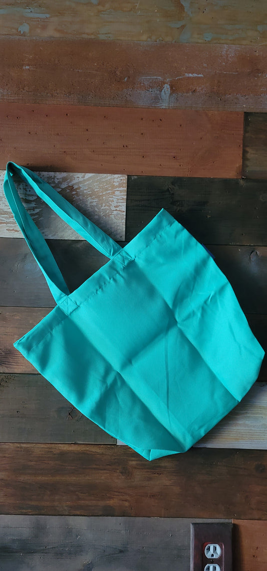 Reusable bag ready to personalize two sides Teal