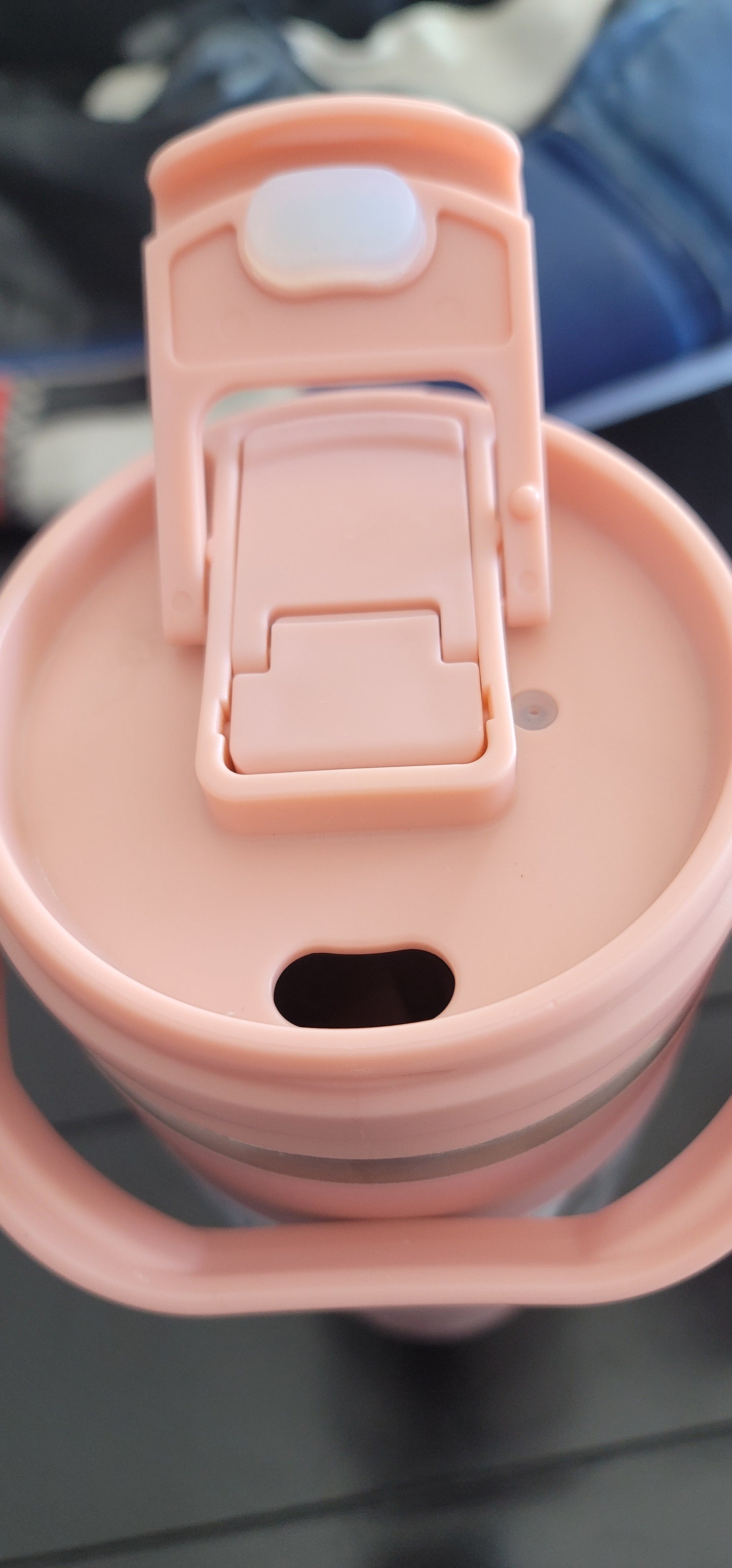 40 oz flip straw tumbler lt. pink