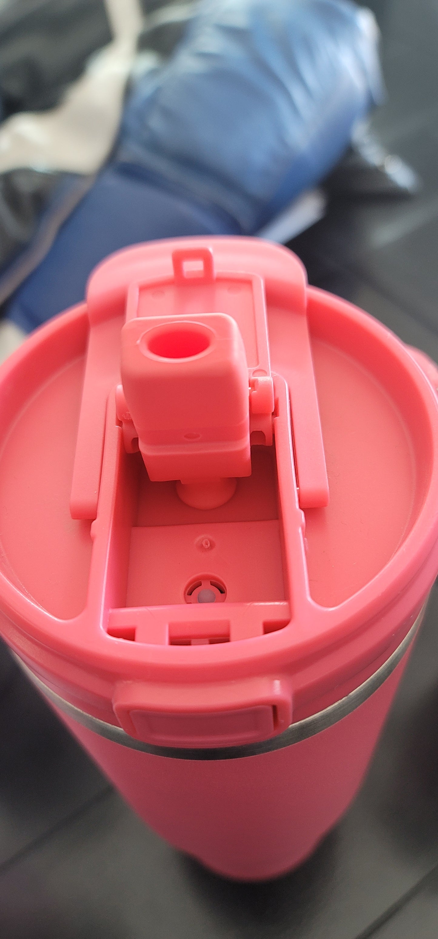 40 oz flip straw tumbler dark pink