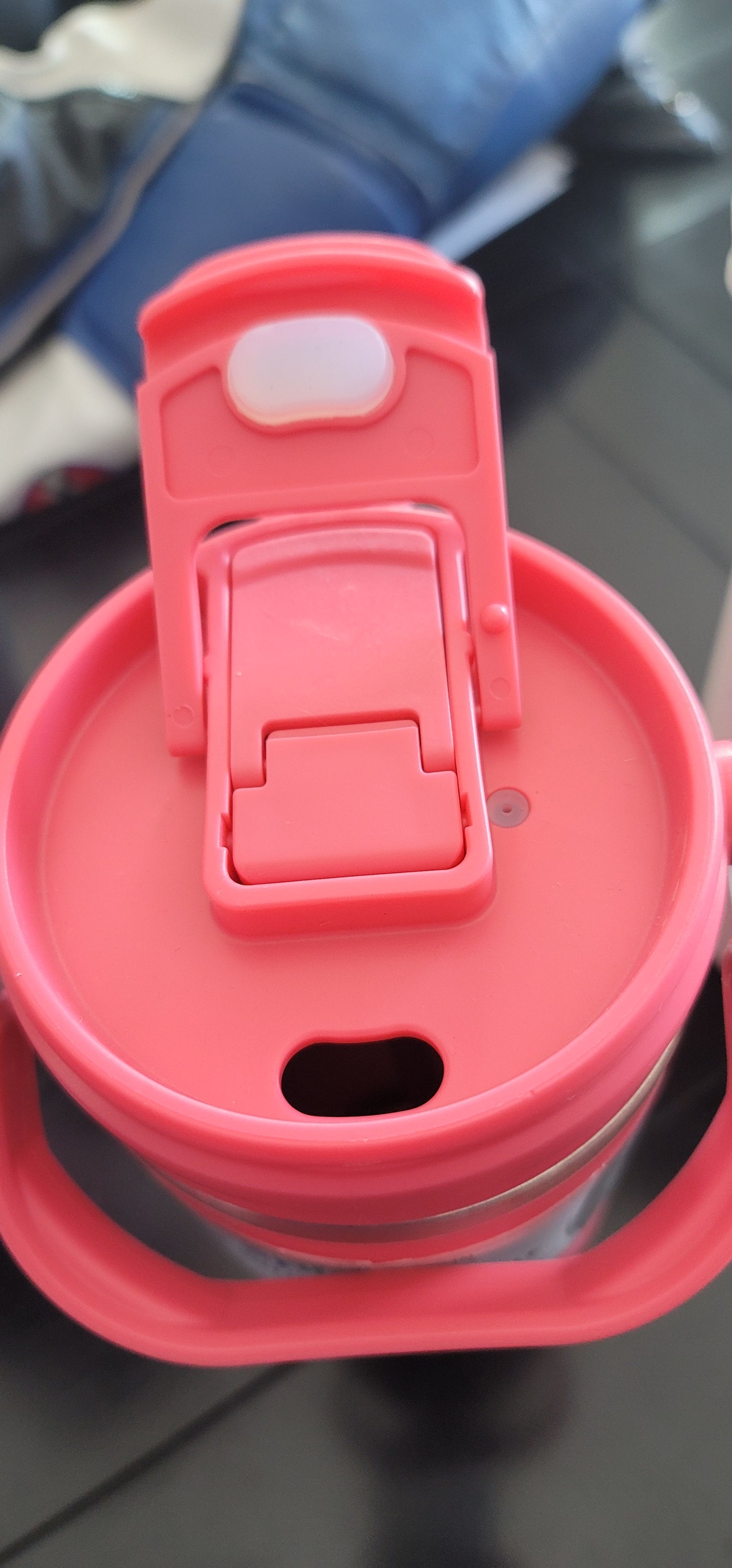 40 oz flip straw tumbler dark pink