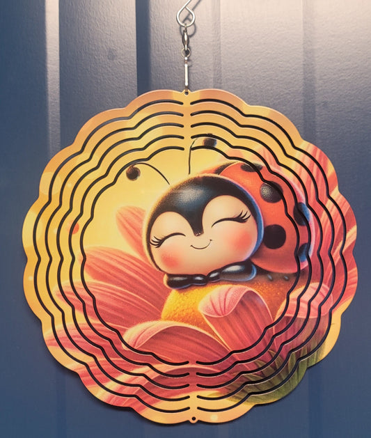 Ladybug wind spinner