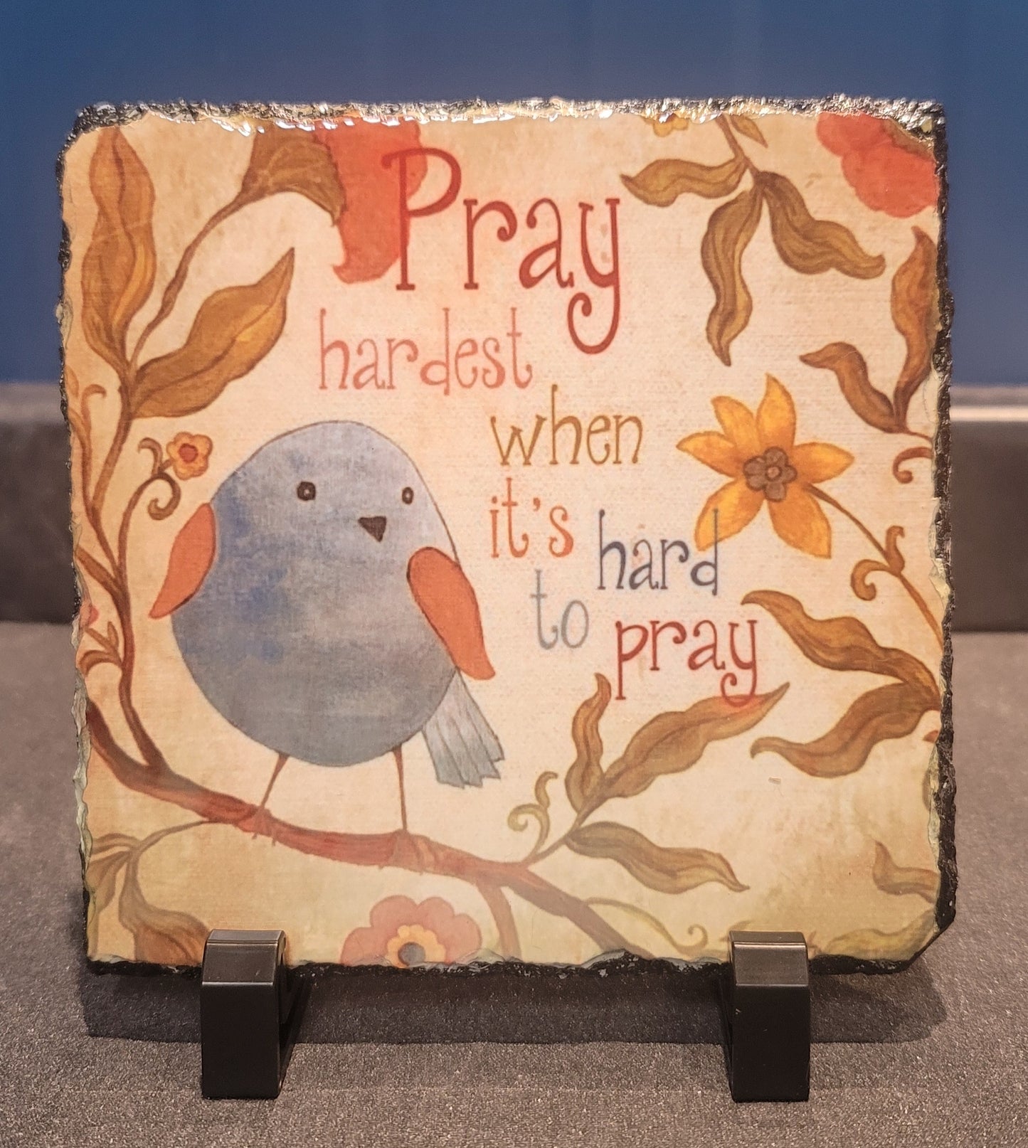 Bird pray picture slate