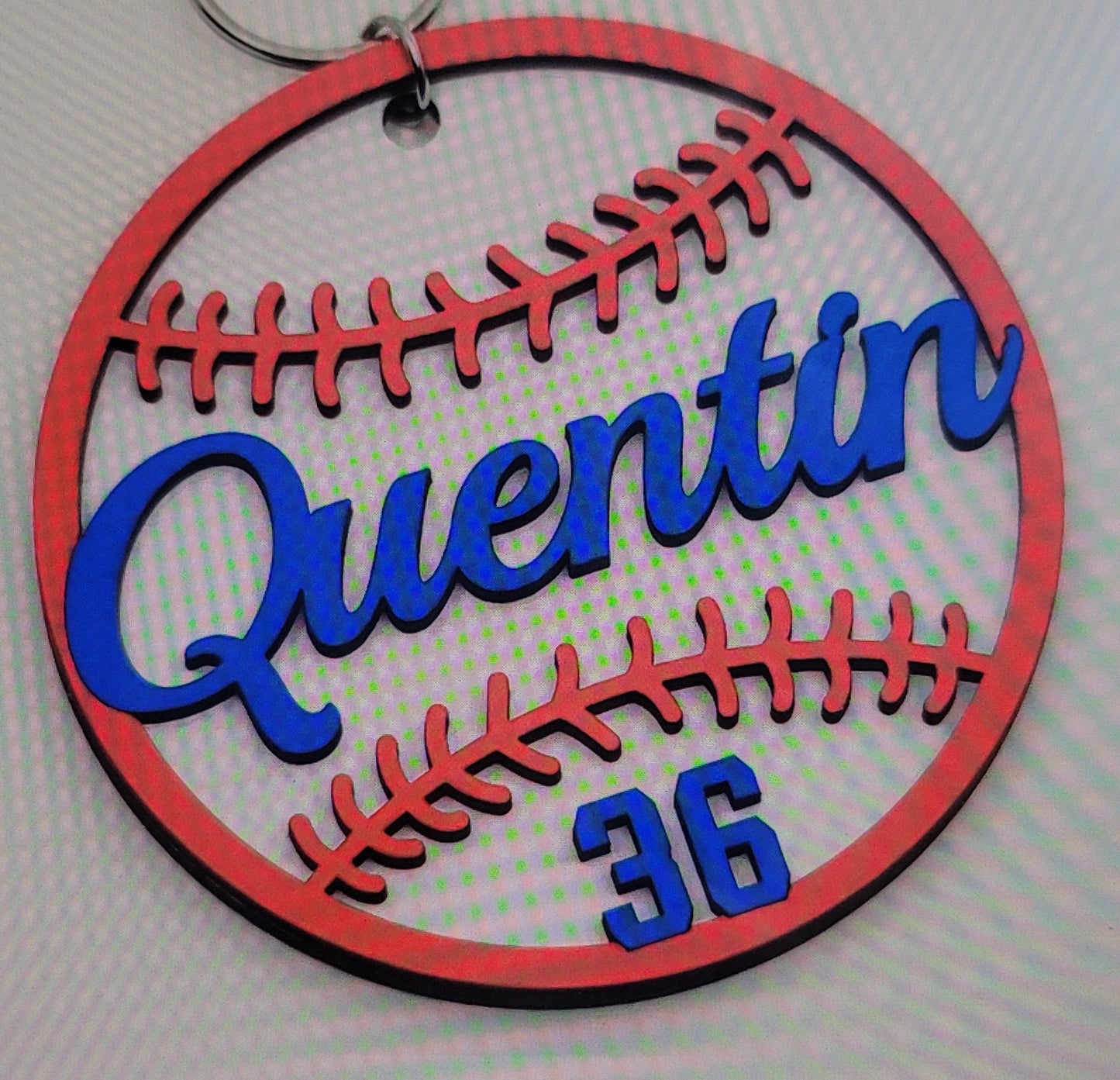 Personalized Baseball Wood Wall Hanging – Custom Name & Number Kids Room Sports Gift