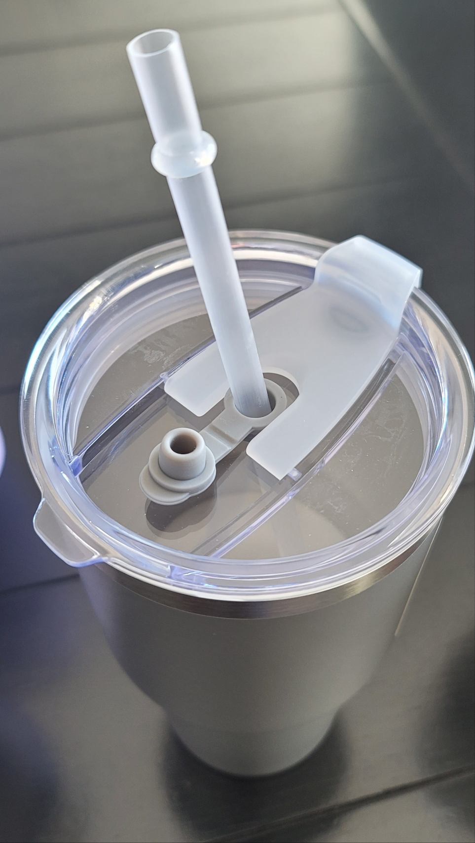 30 oz tumbler with straw charcoal