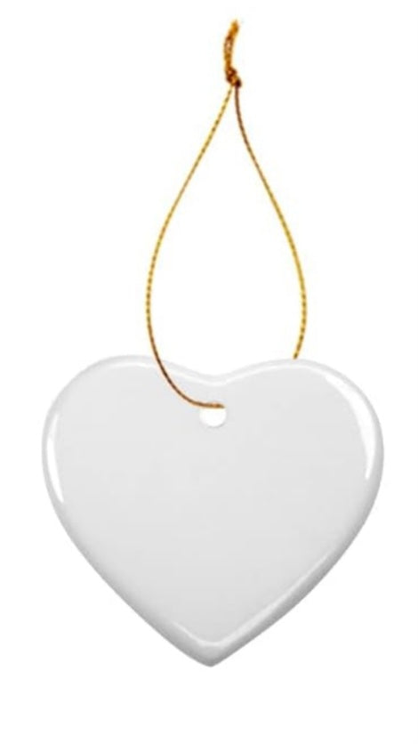 Ceramic ornament heart