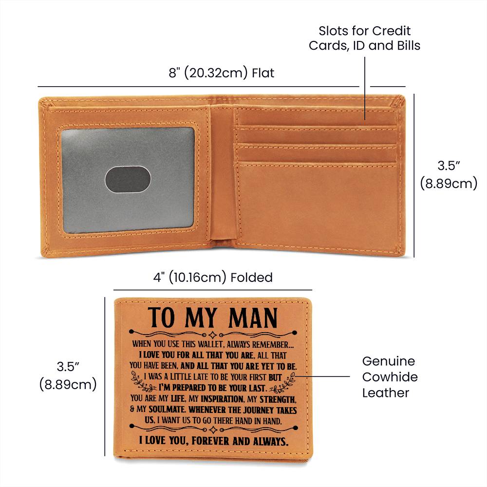 To My Man Inspiration – Leather Wallet