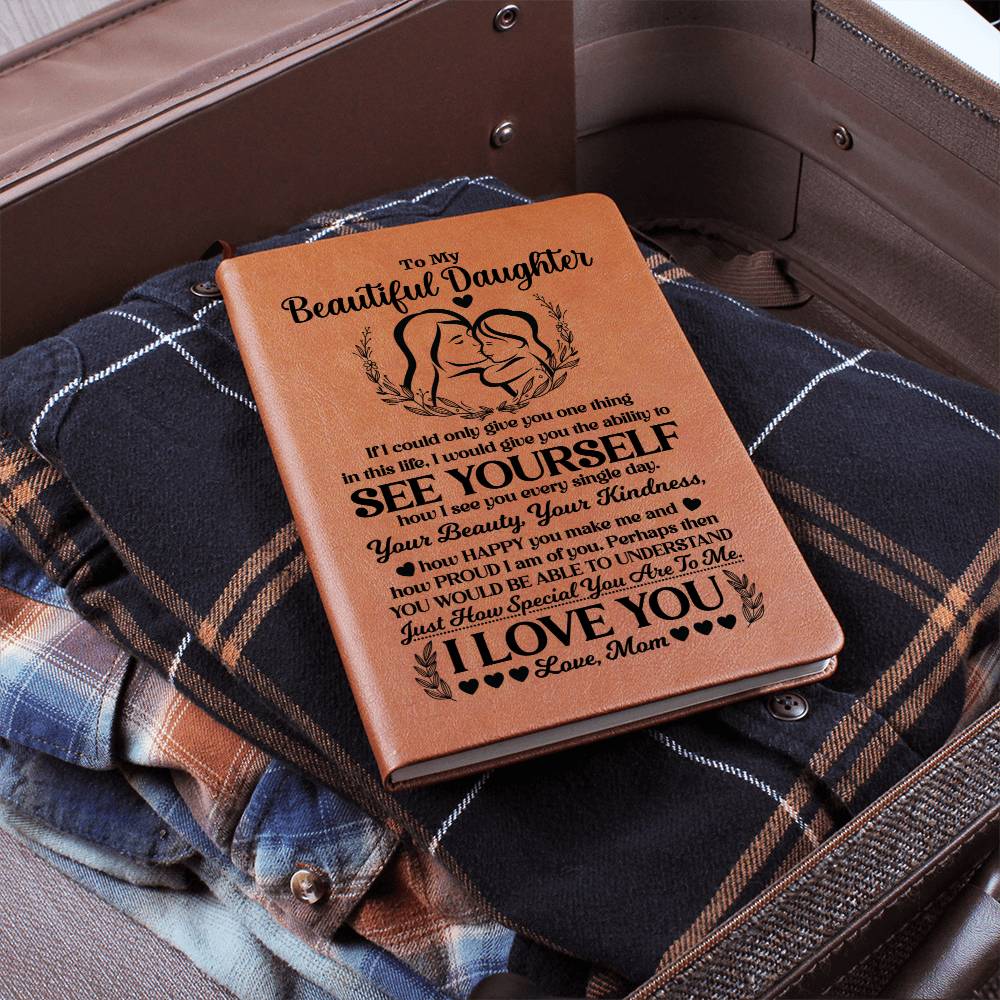 To My Beautiful Daughter – Personalized Leather Journal Gift