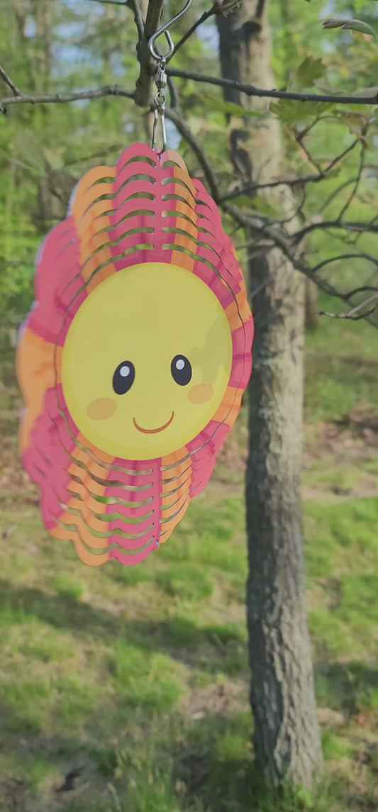 Happy face wind spinner