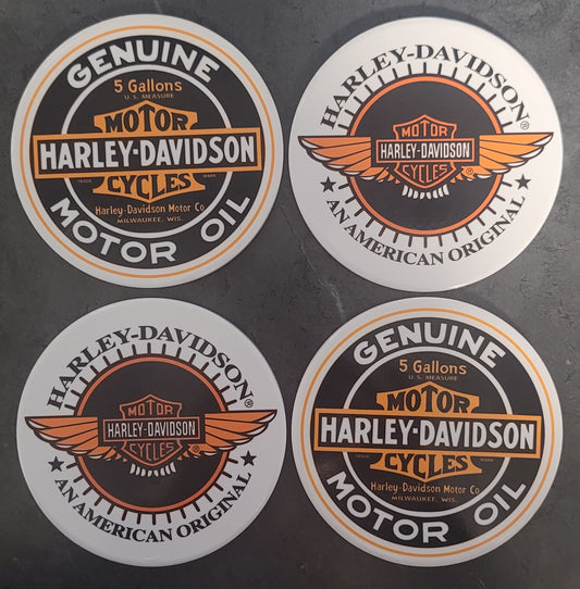Harley Davidson ceramic coaster set