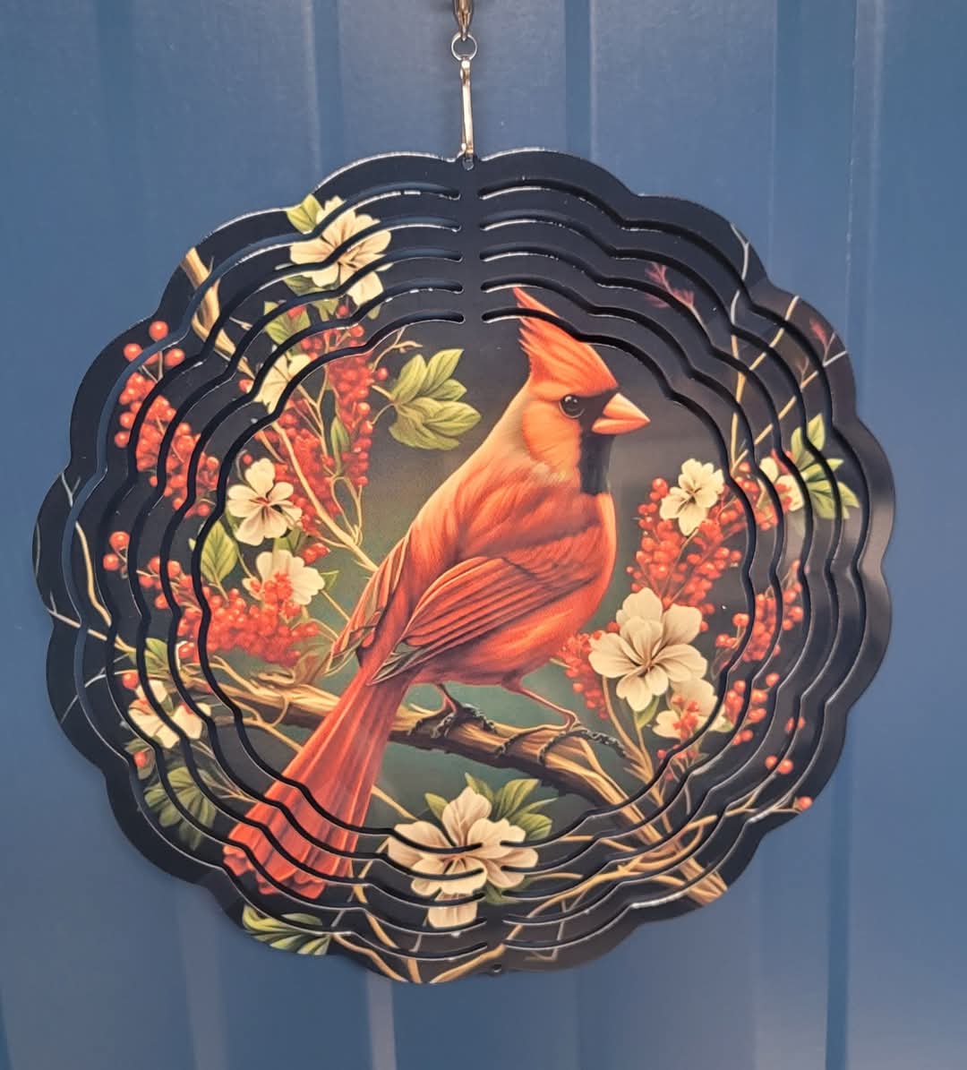 Cardinal blossom wind spinner