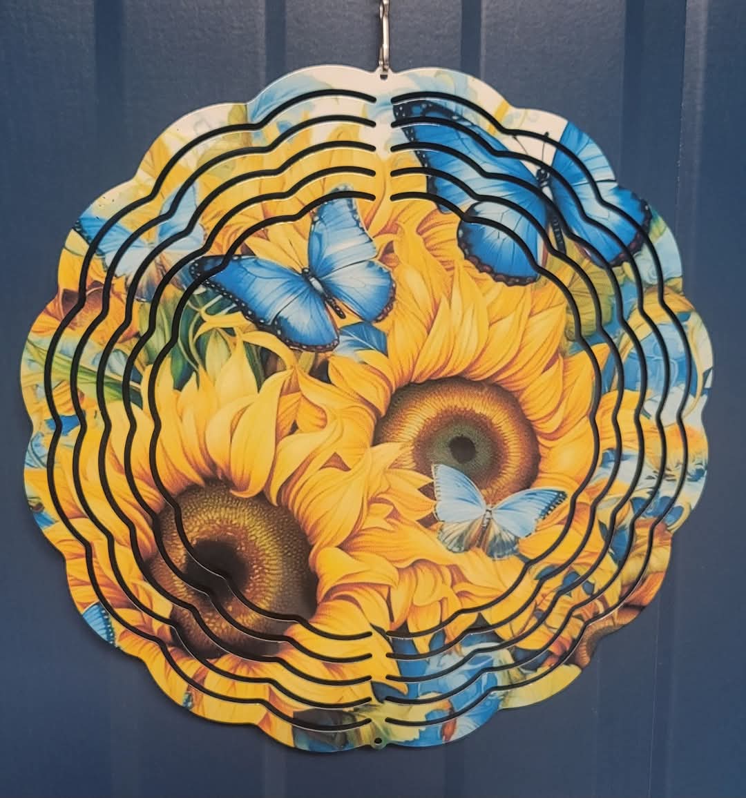 Sunflowers and butterflies spinner