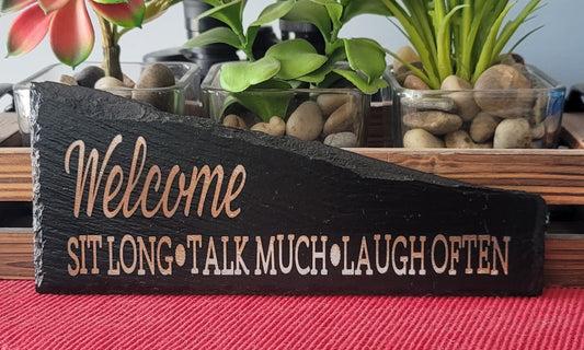 Welcome slate piece