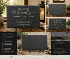 Personalized 12x8 Etched Slate – Custom Name & Design Home Decor Gift