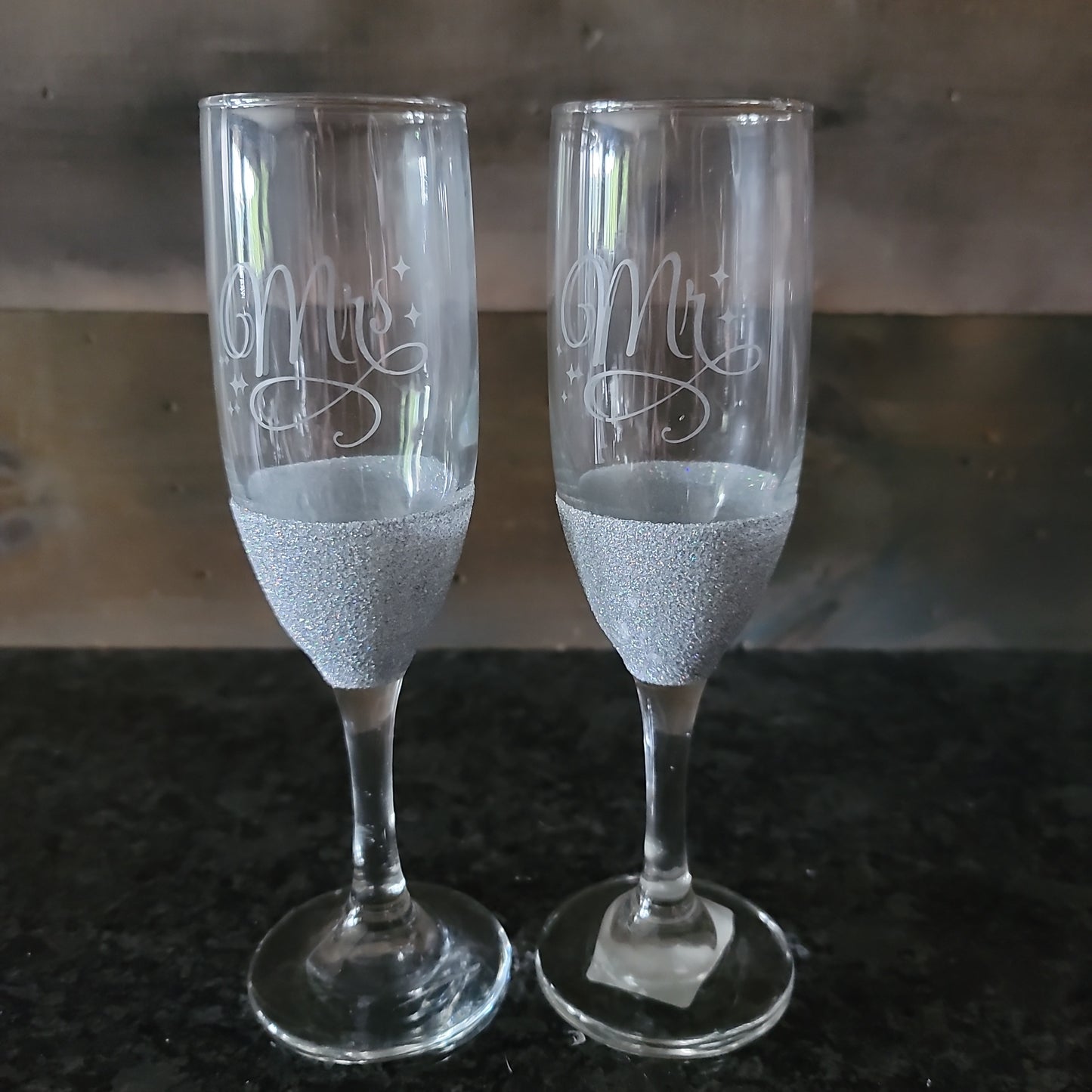 Mr and Mrs Champagne Flutes