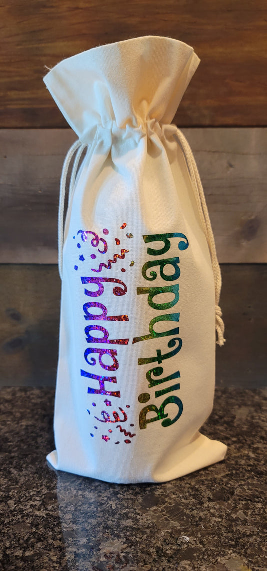 Happy Birthday Wine Gift Bag