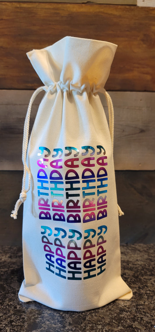 Happy Birthday Wine Gift Bag