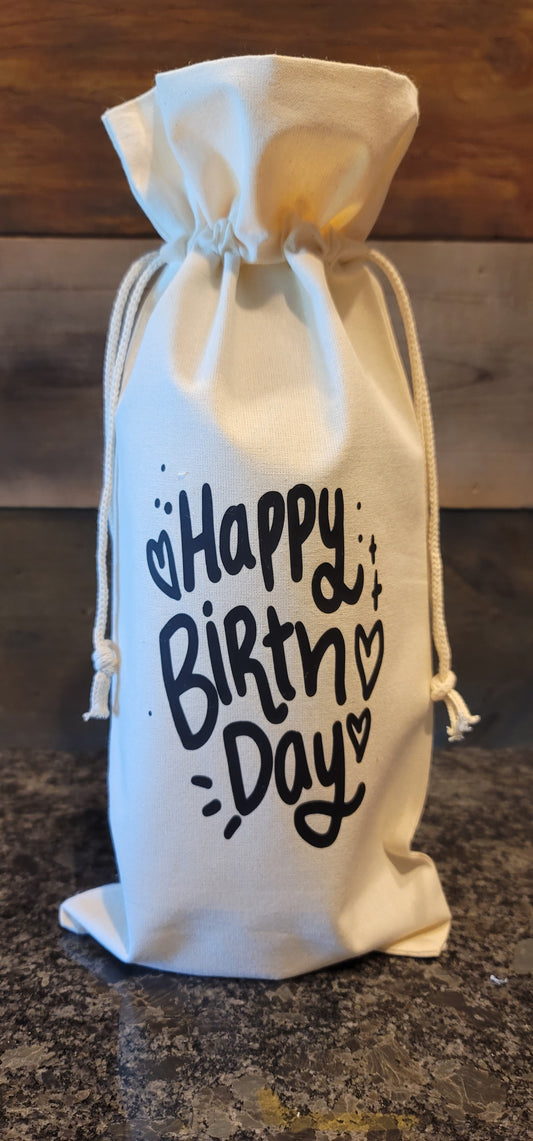 Happy Birthday Wine Gift Bag