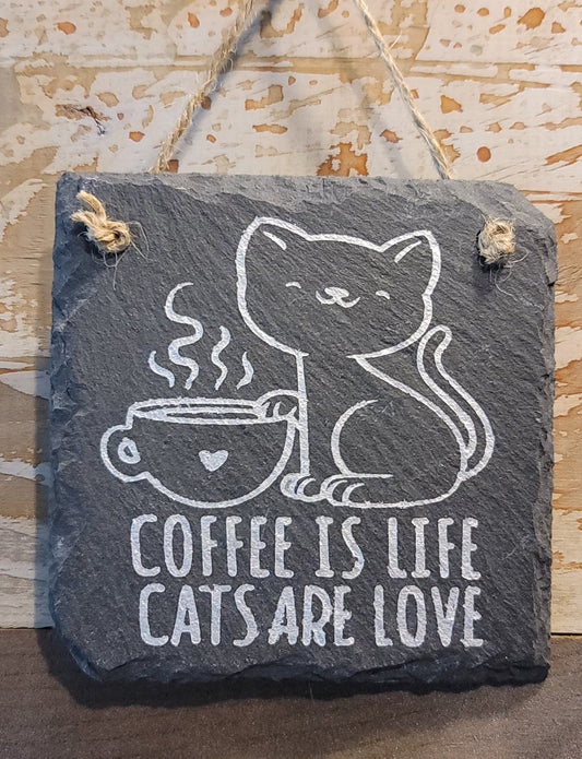 4x4 hanging slate coffee cats