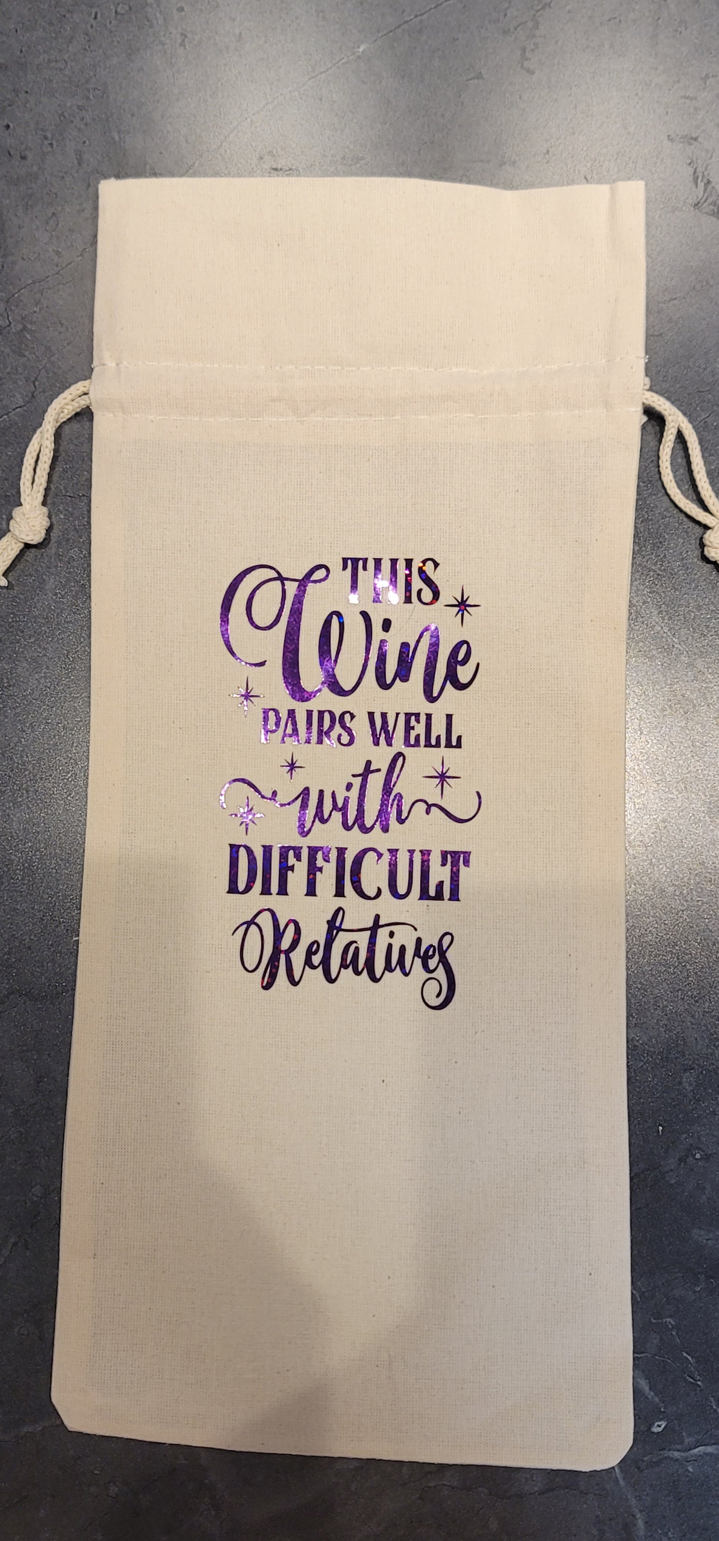 Difficult Relatives wine bag