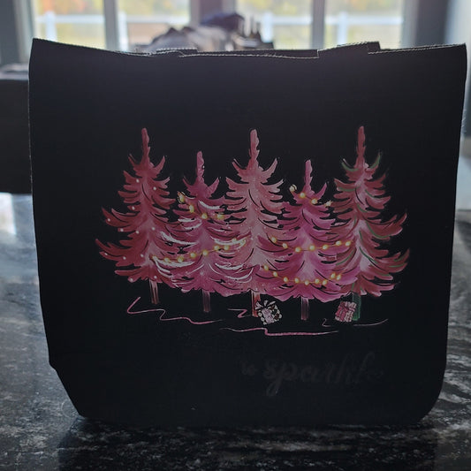 Black Christmas gift bag