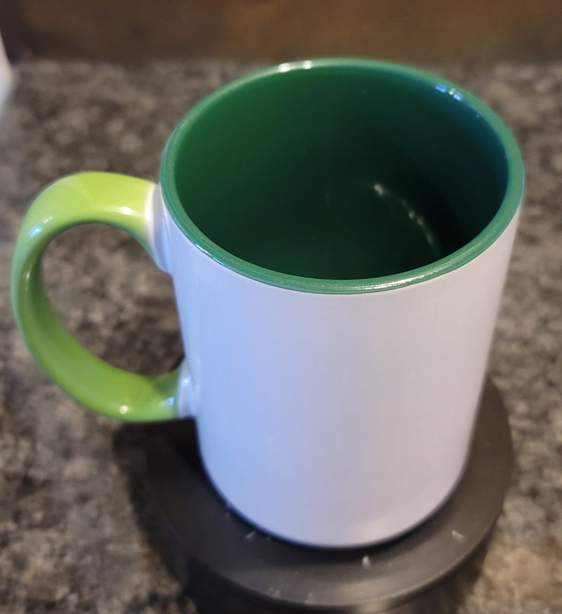 15 oz mug 2-tone green