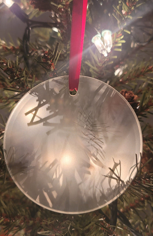 Clear Glass Ornament to personalize