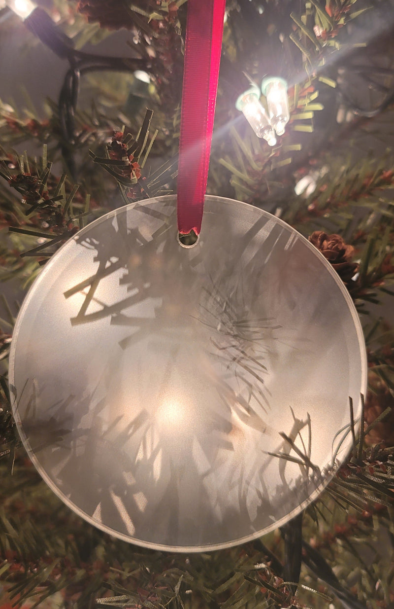 Clear Glass Ornament to personalize