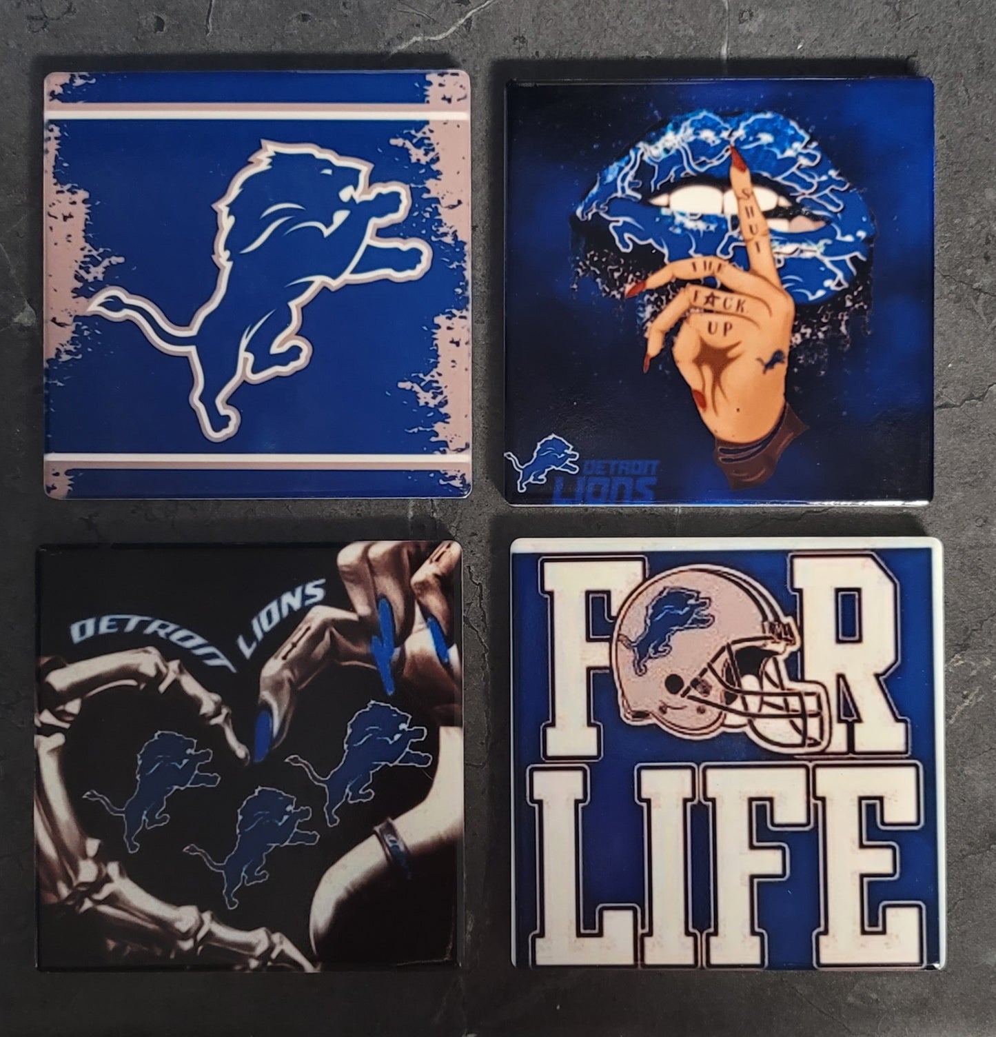 Lions square ceramic coasters