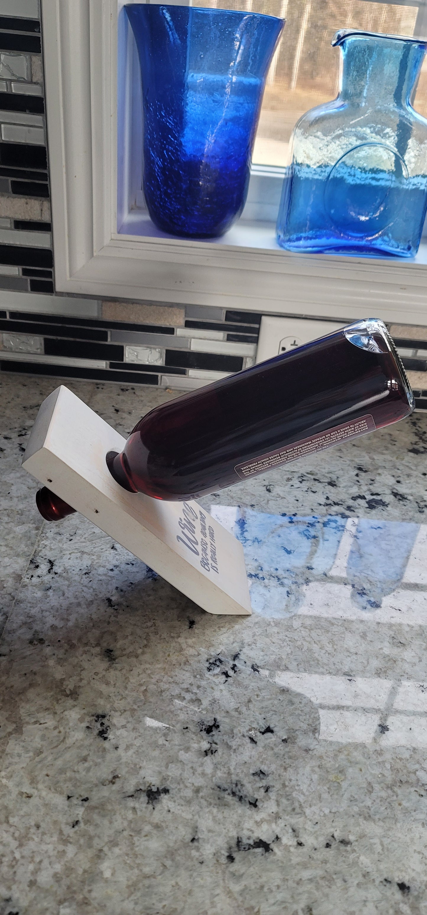 Wine bottle holder-adulting is hard