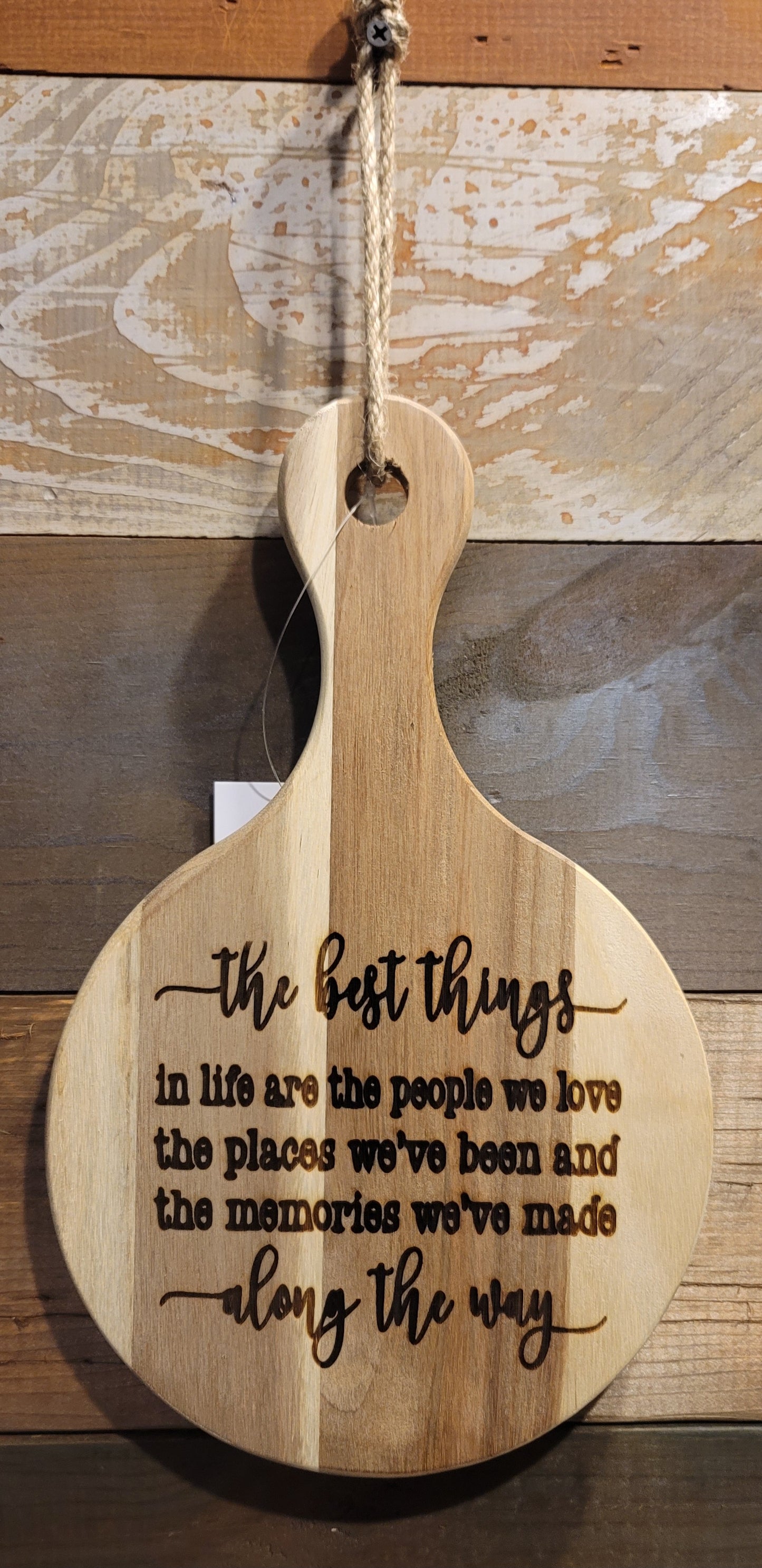 Hanging wooden board- the best things