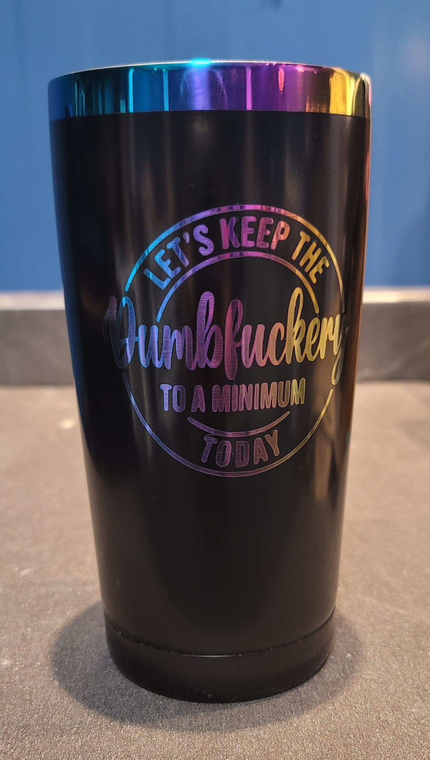 Dumbf*ckery tumbler black