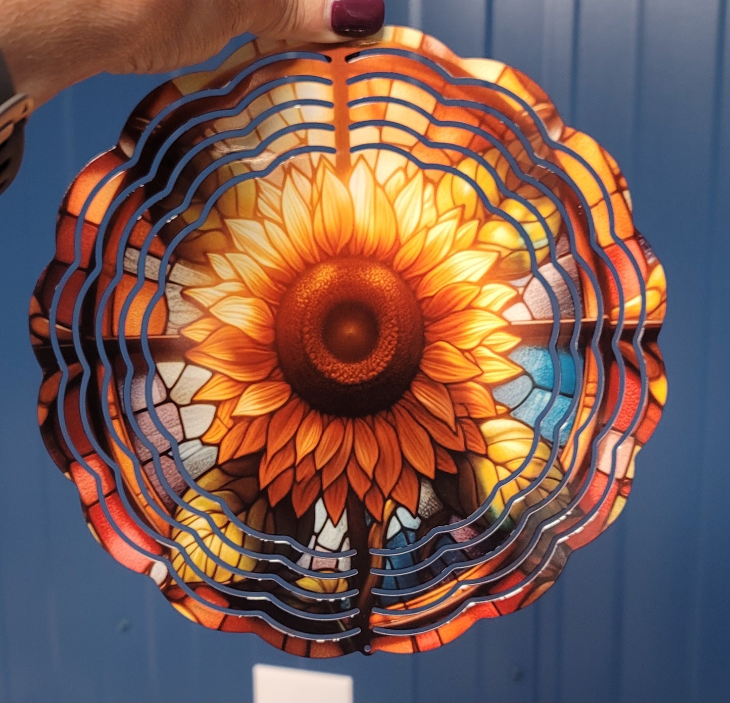 Sunflower wind spinner