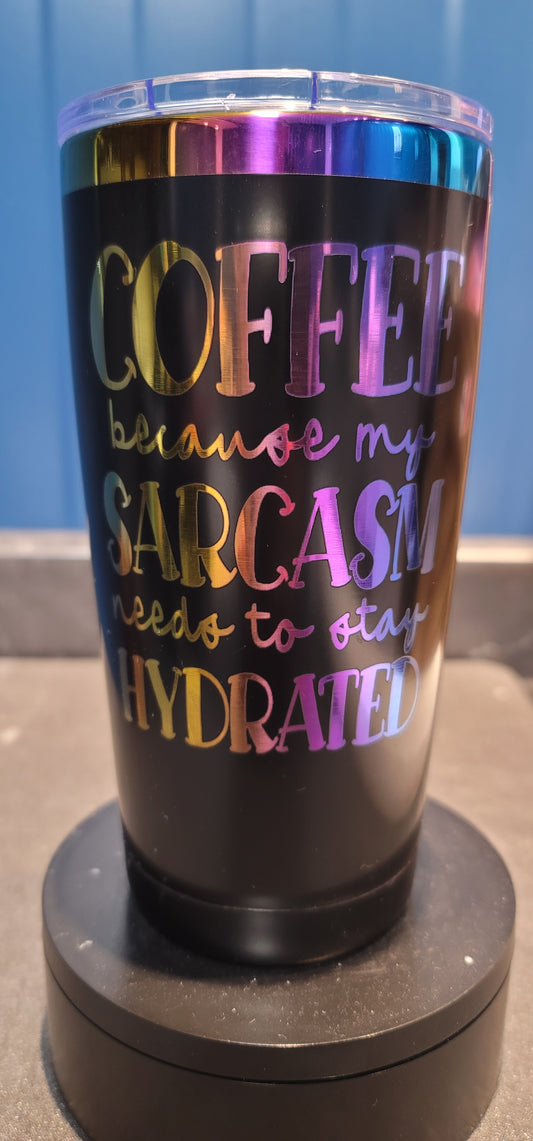 Sarcasm tumbler black