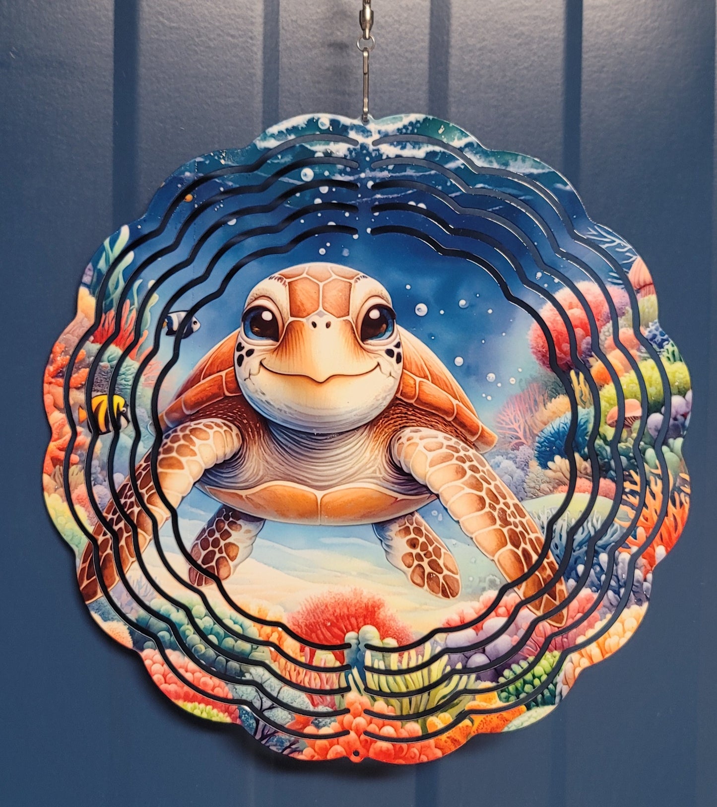 8 inch sea turtle wind spinner