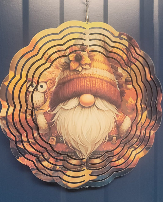 Fall Gnome wind spinner