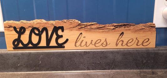 Love Lives Here sign