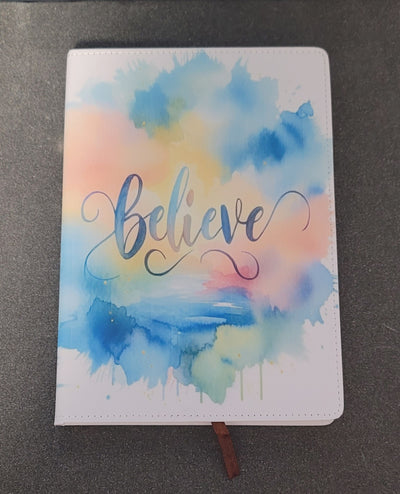 Believe Journal - Colorful Paint Splash A5 Notebook Motivational Gift