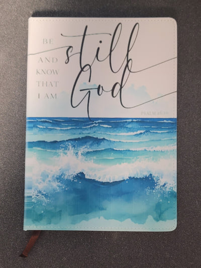 Be Still and Know Journal - Ocean Waves Christian A5 Notebook