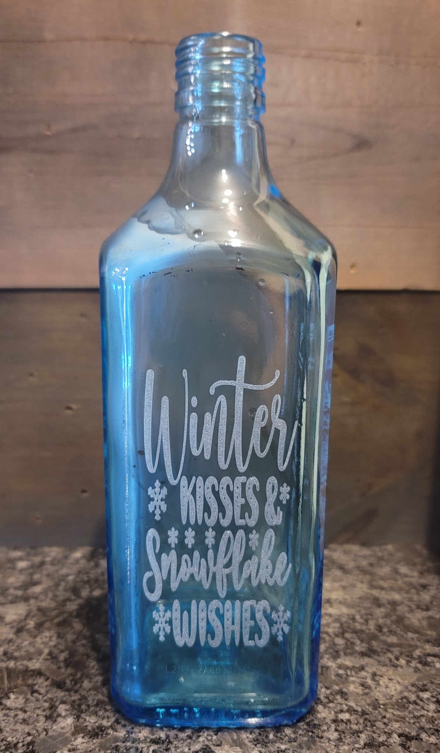 Winter Kisses blue bottle