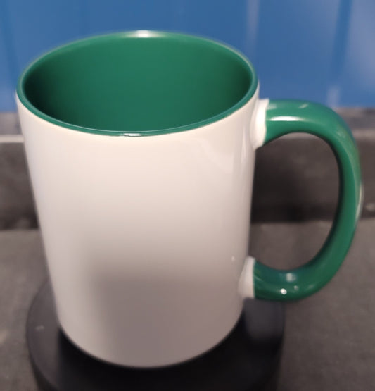 15 oz coffee mug green