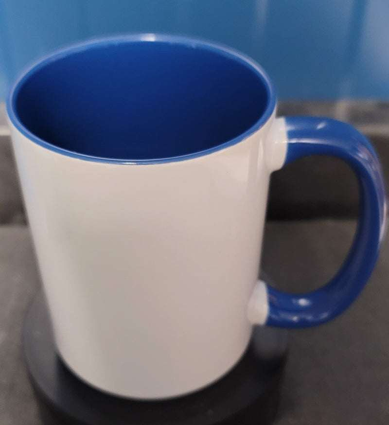 15 oz coffee mug blue