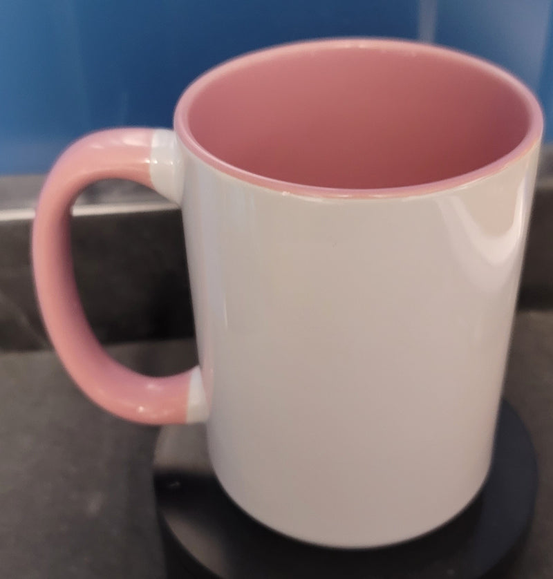 15 oz coffee mug pink