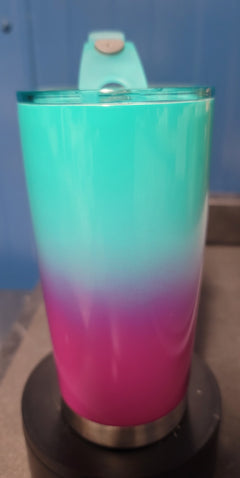 20 oz Tumbler turquoise/amethyst