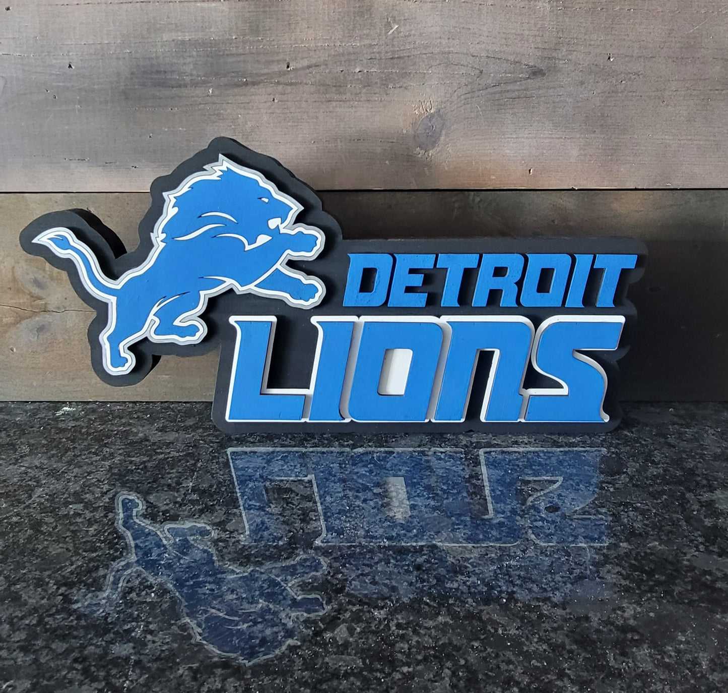 Detroit Lions Wooden Sign – NFL Fan Home Decor Gift