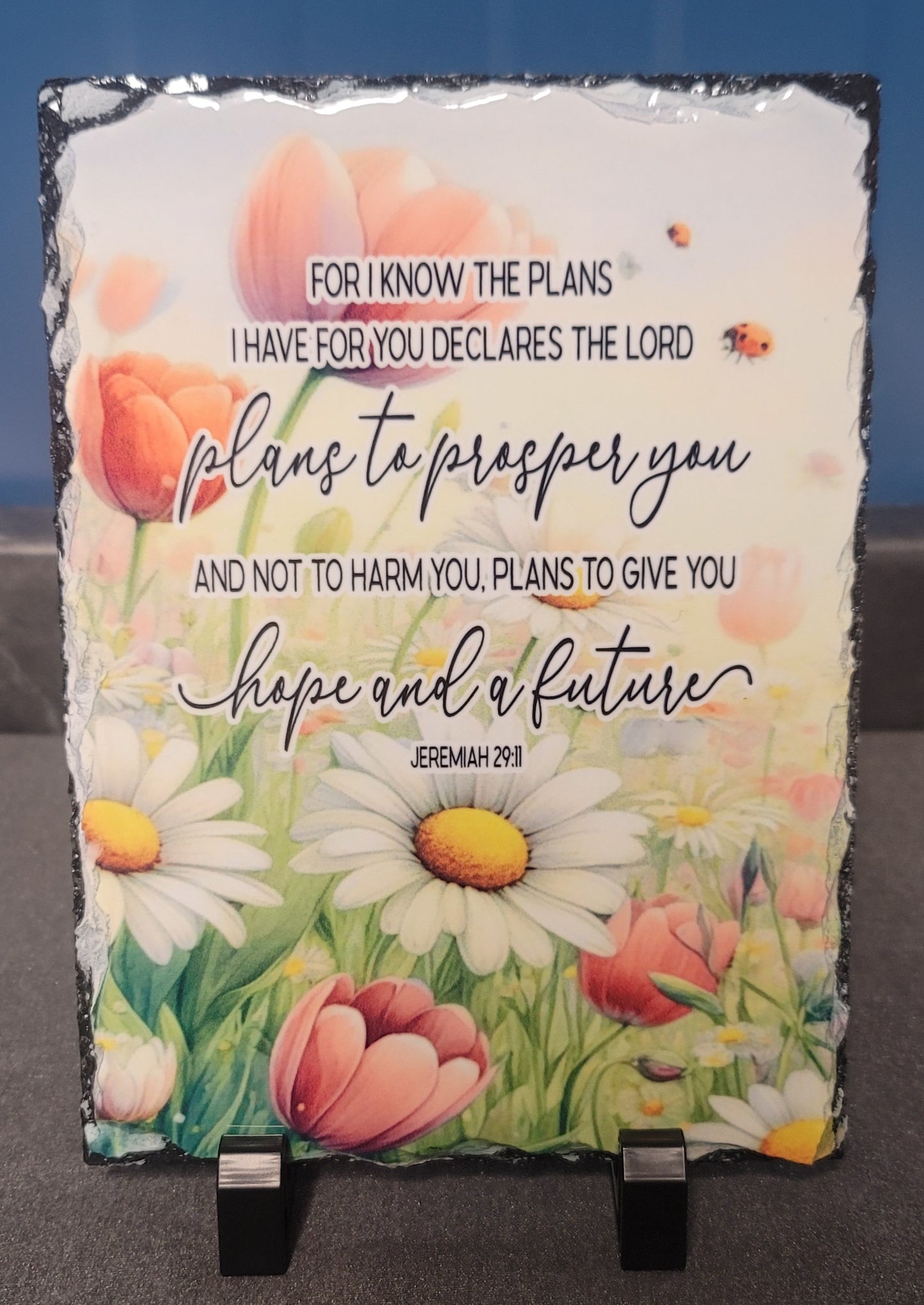 Plans to Prosper – Sublimated Slate | Jeremiah 29:11 Faith Gift