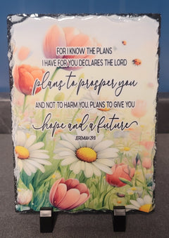 Plans to Prosper – Sublimated Slate | Jeremiah 29:11 Faith Gift