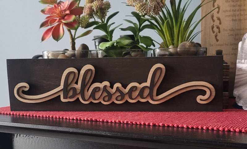 Blessed wooden sign