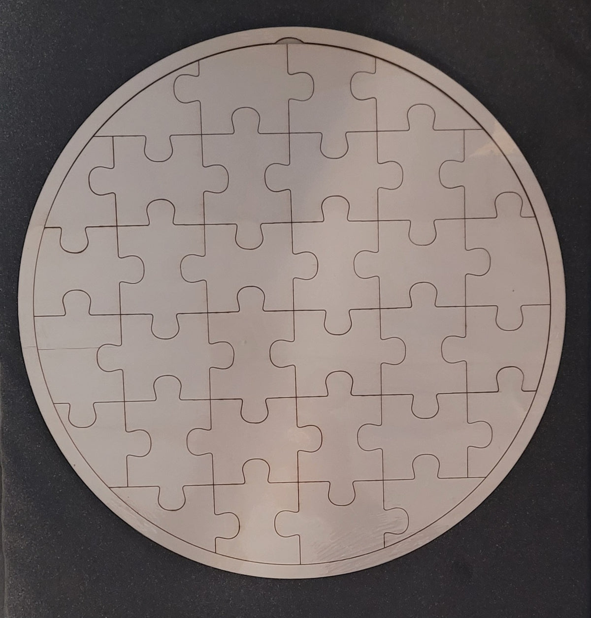 Personalized 12x12 Round Wooden Photo Puzzle – Custom 32-Piece Circle Keepsake Gift