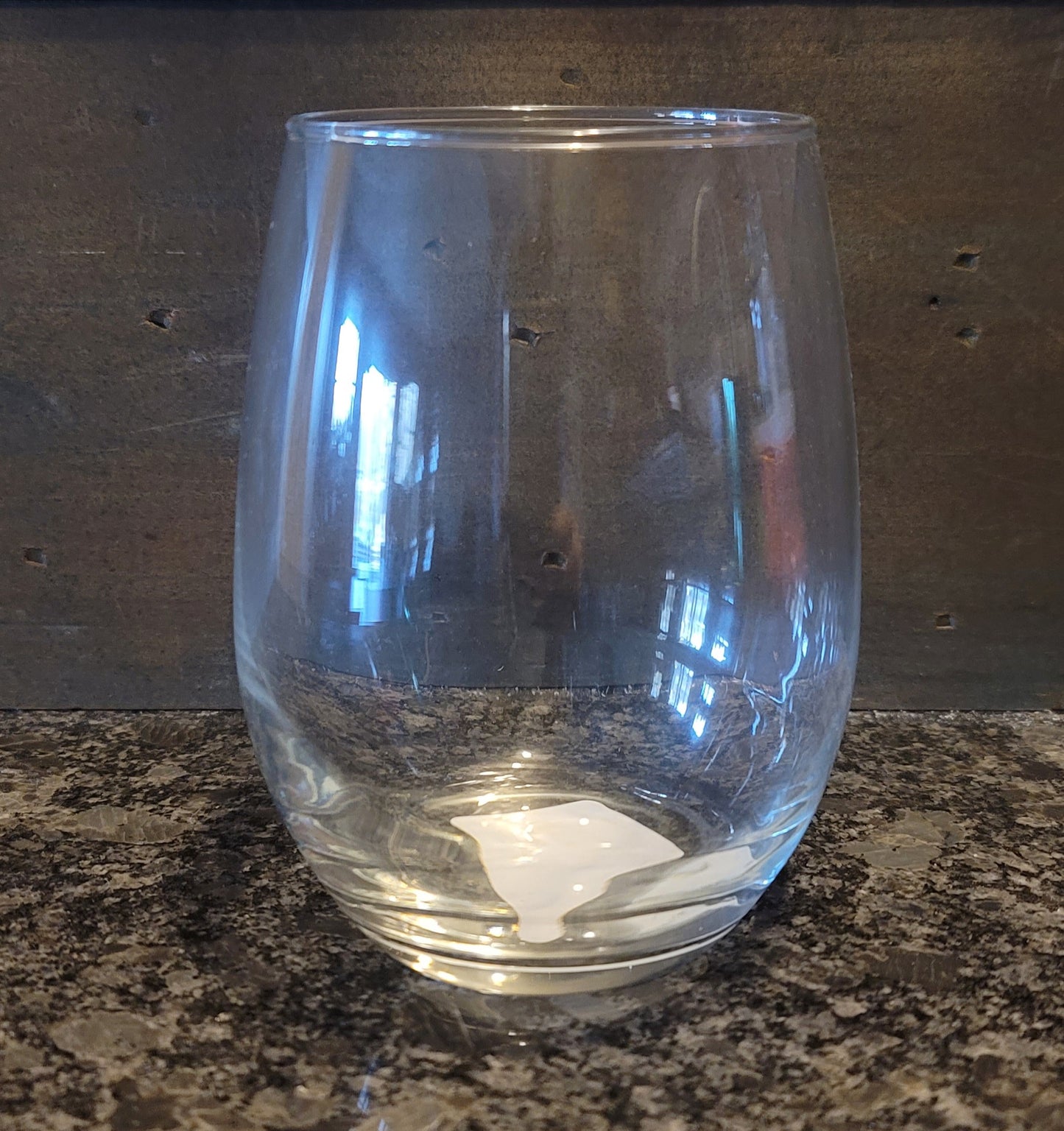 Personalized 20oz Clear Stemless Wine Glass – Custom Hand Etched Name & Monogram Gift