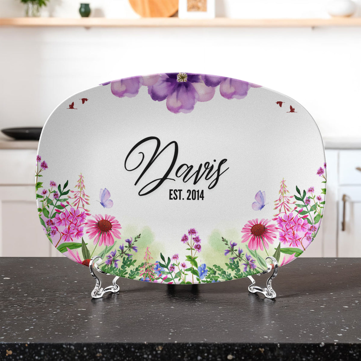 Personalized 10x14 Oval Platter – Custom Photo & Design Serving Dish Gift